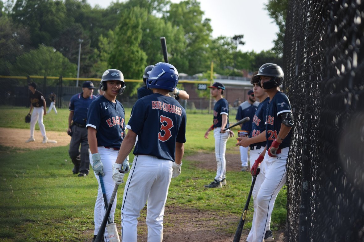 Academy Eagles practice for playoff push. 
Pictured left-right: captain Micah Liu ‘25, captain Addison Hinz-Camarano ‘25, Kavi Walkes ‘27, George Karalekas ‘27, Everett McConnell ‘26